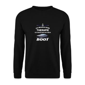 Traitement et bateau bateau bateau à moteur bateau de plaisance port - Sweat-shirt Unisexe - noir - Devant - Alina (178cm) & Michal (187cm)