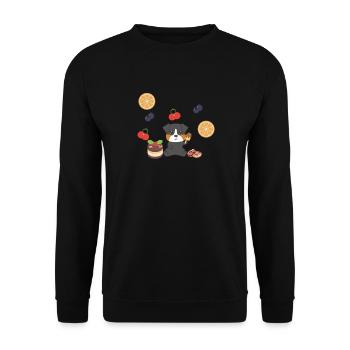 Bernese Mountain Dog - Dürrbächler - Manger - grignoter - Sweat-shirt Unisexe - noir - Devant - Alina (178cm) & Michal (187cm)
