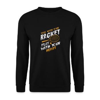 Tennis - Sweat-shirt Unisexe - noir - Devant - Alina (178cm) & Michal (187cm)