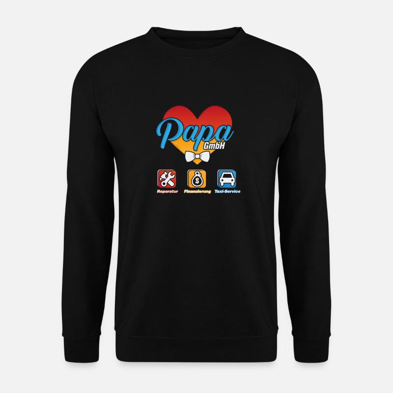 Lustig Papa GmbH Vater Geschenk Idee - Unisex Pullover - Schwarz