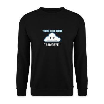 Lustiger Programmierer-Witz - Es gibt keine Wolkengrafik - Unisex Pullover - Schwarz - Vorne - Alina (178cm) & Michal (187cm)