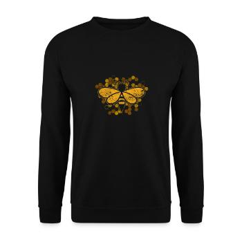 Biene - Unisex Pullover - Schwarz - Vorne - Alina (178cm) & Michal (187cm)