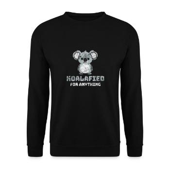 Koala Australien - Unisex Pullover - Schwarz - Vorne - Alina (178cm) & Michal (187cm)