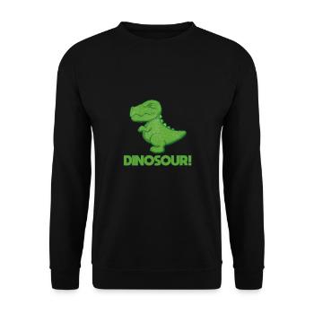 Dino - Unisex Sweatshirt - black - Front - Alina (178cm) & Michal (187cm)