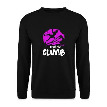 Climb - Unisex Sweatshirt - black - Front - Alina (178cm) & Michal (187cm)
