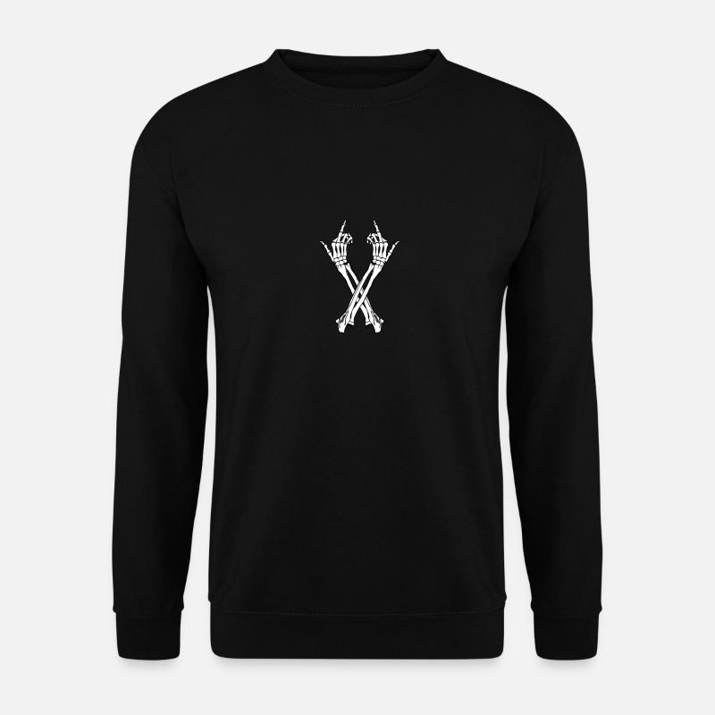 Skeleton arms middle finger - Unisex Sweatshirt - black
