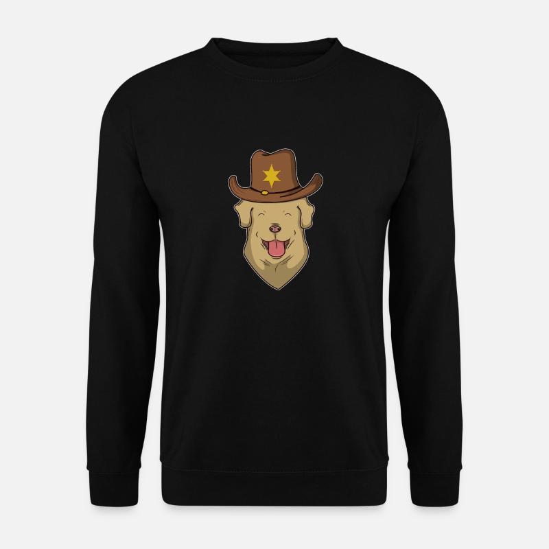 labrador retriever als sheriff - Unisex Pullover - Schwarz