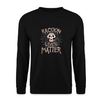 La vie de raton laveur comprend également le soin des animaux de la faune - Sweat-shirt Unisexe - noir - Devant - Alina (178cm) & Michal (187cm)