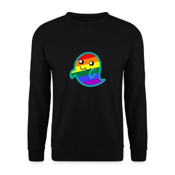 Cute LGBTQ Gaysper Kawaii Lesbian Gay Gift - Unisex Sweatshirt - black - Front - Alina (178cm) & Michal (187cm)