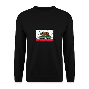 Californie californie californie drapeau cadeau ours - Sweat-shirt Unisexe - noir - Devant - Alina (178cm) & Michal (187cm)