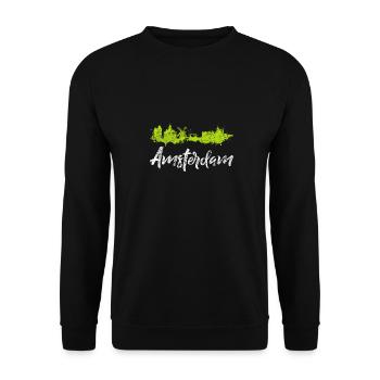 Amsterdam - Unisex Sweatshirt - black - Front - Alina (178cm) & Michal (187cm)