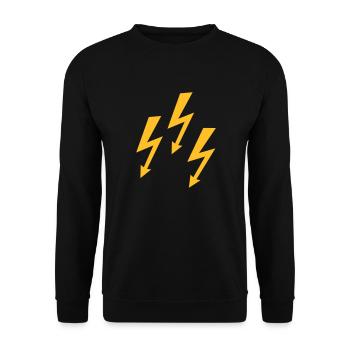 Flash - Unisex Sweatshirt - black - Front - Alina (178cm) & Michal (187cm)