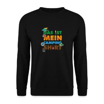 Camping Camper Funny Funny saying - Unisex Sweatshirt - black - Front - Alina (178cm) & Michal (187cm)