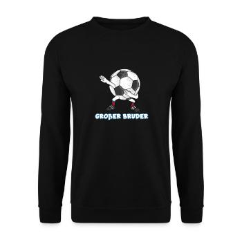Big brother Dabbing football - Unisex Sweatshirt - black - Front - Alina (178cm) & Michal (187cm)