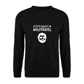 Poltern Junggesellenabschied - Unisex Pullover - Schwarz - Vorne - Alina (178cm) & Michal (187cm)