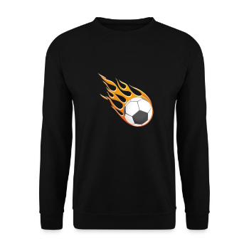 Fire football. - Unisex Sweatshirt - black - Front - Alina (178cm) & Michal (187cm)
