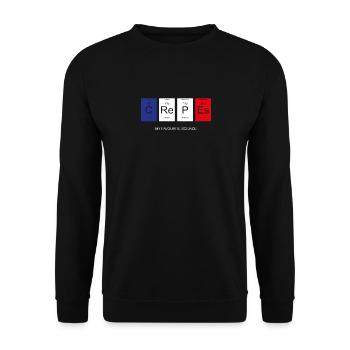 crepes Nerd Pancakes Periodic Table Gift - Unisex Sweatshirt - black - Front - Alina (178cm) & Michal (187cm)