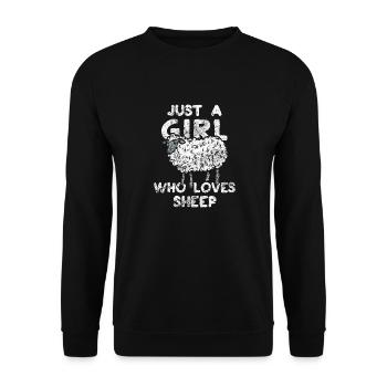 Schaf - Unisex Pullover - Schwarz - Vorne - Alina (178cm) & Michal (187cm)