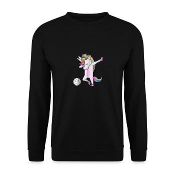 Licorne de volleyball pour l'équipe de volleyball - Sweat-shirt Unisexe - noir - Devant - Alina (178cm) & Michal (187cm)