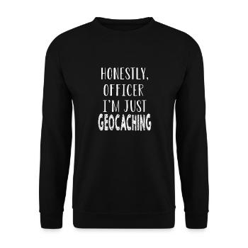 Funny dictons géocaching pour les géocacheurs - Sweat-shirt Unisexe - noir - Devant - Alina (178cm) & Michal (187cm)