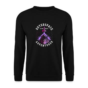 Astronaut - Unisex Sweatshirt - black - Front - Alina (178cm) & Michal (187cm)