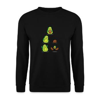 Avocado Mom for Pregnancy Mamacado Lovers - Unisex Sweatshirt - black - Front - Alina (178cm) & Michal (187cm)