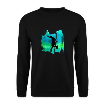 Rollerskates Roller rollerblades Rollerblades T Shirt - Sweat-shirt Unisexe - noir - Devant - Alina (178cm) & Michal (187cm)