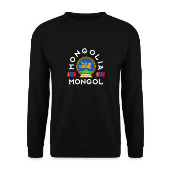 Cheval mongol - Sweat-shirt Unisexe - noir - Devant - Alina (178cm) & Michal (187cm)