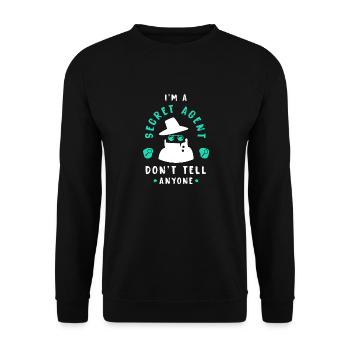 secret agent - Unisex Sweatshirt - black - Front - Alina (178cm) & Michal (187cm)