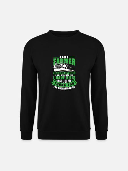 Ich bin ein Landwirt mit Rechnungen wie du auch - Unisex Pullover - Schwarz