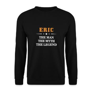 eric the man the myth the legend hipster - Unisex Sweatshirt - black - Front - Alina (178cm) & Michal (187cm)