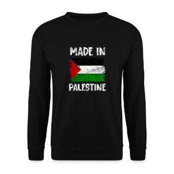 Palestine - Unisex Sweatshirt - black - Front - Alina (178cm) & Michal (187cm)
