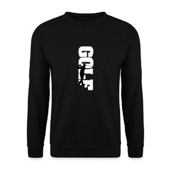 Golf Golfer Gift Idea - Unisex Sweatshirt - black - Front - Alina (178cm) & Michal (187cm)