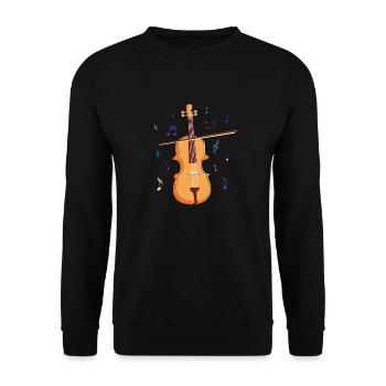 Violin fiddle fiddle musician gift music - Unisex Sweatshirt - black - Front - Alina (178cm) & Michal (187cm)