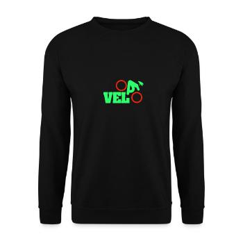 Velo Bike Rad Mountain Bike Gift - Unisex Sweatshirt - black - Front - Alina (178cm) & Michal (187cm)