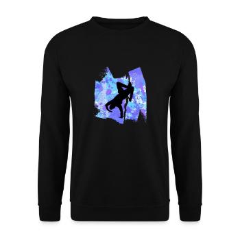Breakdancer Breakdance Dancing T Shirt - Unisex Sweatshirt - black - Front - Alina (178cm) & Michal (187cm)