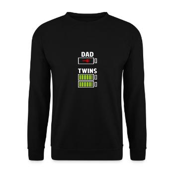 Père des jumeaux pour le meilleur papa - Sweat-shirt Unisexe - noir - Devant - Alina (178cm) & Michal (187cm)