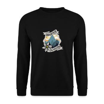 The mountain is calling Mountain is Calling Clatter - Unisex Sweatshirt - black - Front - Alina (178cm) & Michal (187cm)