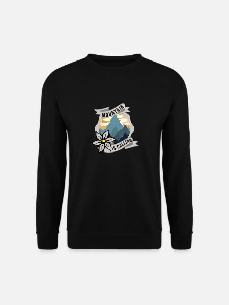 Der Berg ruft Mountain is Calling Klattern - Unisex Pullover - Schwarz