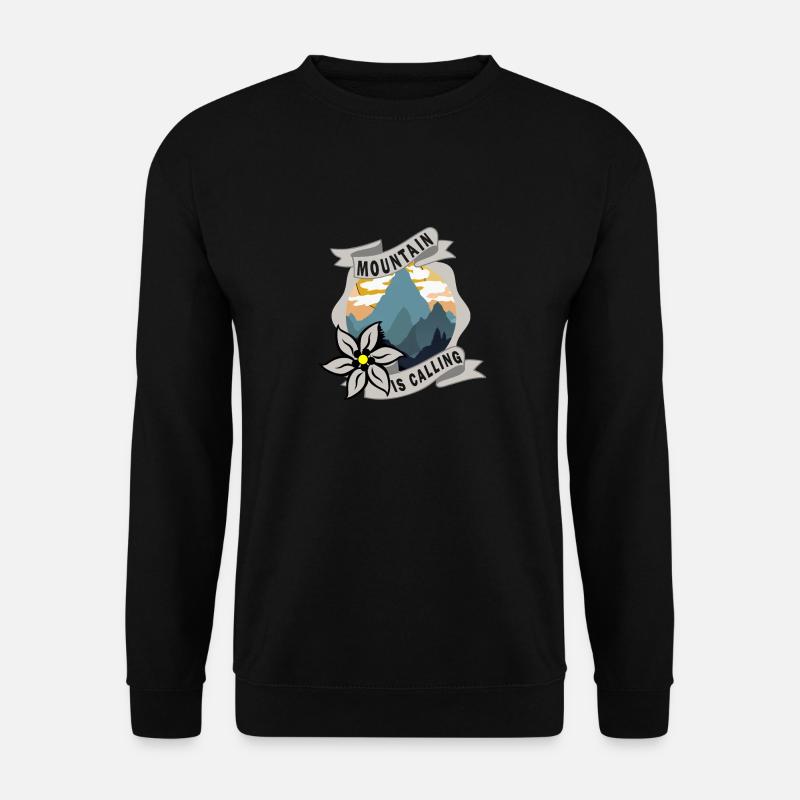 Der Berg ruft Mountain is Calling Klattern - Unisex Pullover - Schwarz