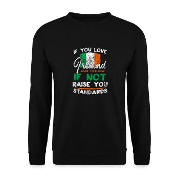 Irlande - Sweat-shirt Unisexe - noir - Devant - Alina (178cm) & Michal (187cm)
