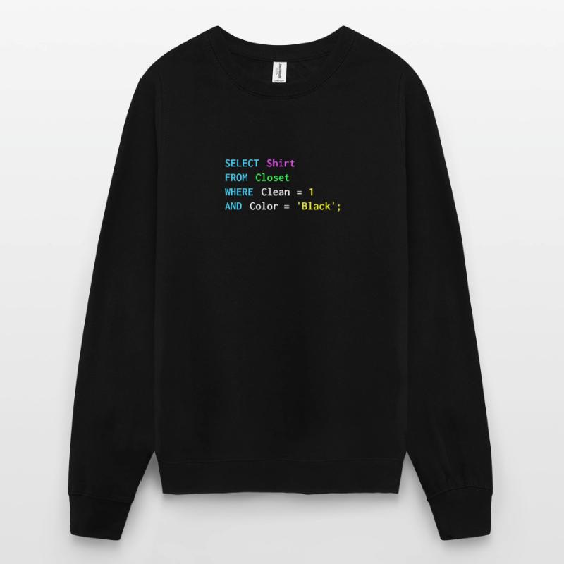 Funny SQL design for sql programmers, DBA, Unisex Sweatshirt