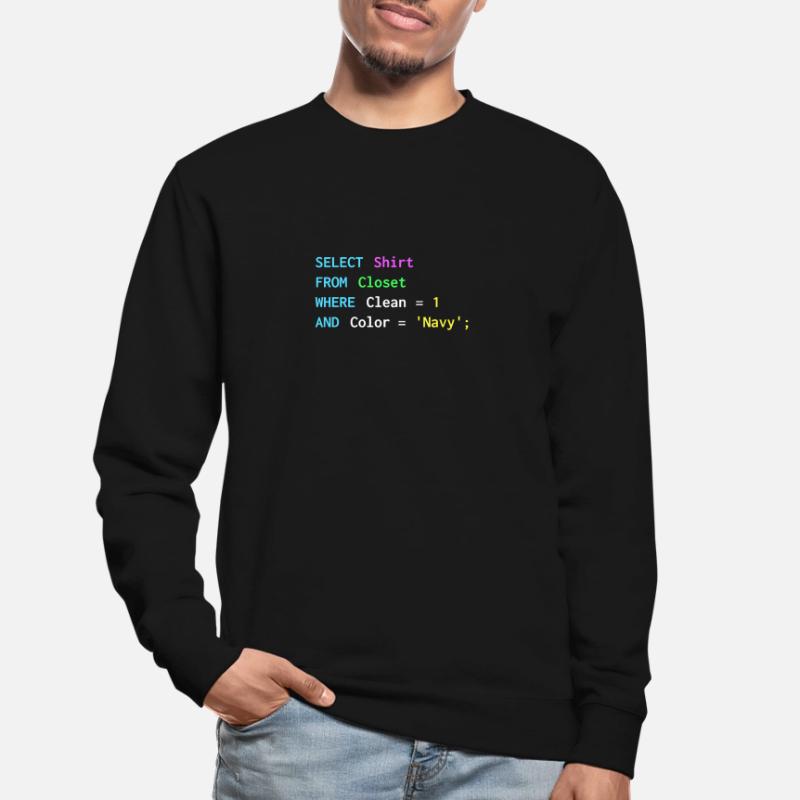 Funny SQL design for sql programmers, DBA, Unisex Sweatshirt