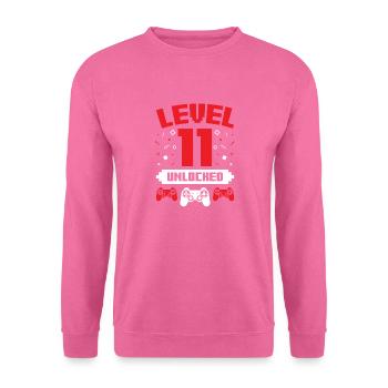 Video Gaming Gamer 11. Geburtstagsgeschenk Geschenk - Unisex Pullover - Pink - Vorne
