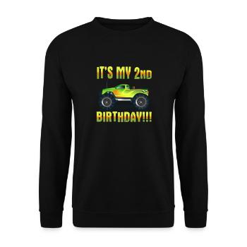 2ème anniversaire - Sweat-shirt Unisexe - noir - Devant - Alina (178cm) & Michal (187cm)