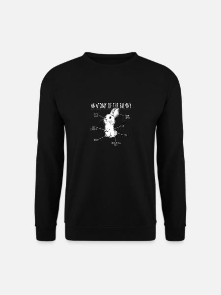 Funny Anatomy of the Bunny Rabbit Rabbit Shirt - Unisex Sweatshirt - black