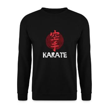 karate - Unisex Sweatshirt - black - Front - Alina (178cm) & Michal (187cm)