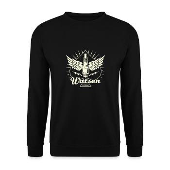 Watson Custom Apparel Spark Plug Hot Rod punk - Unisex Sweatshirt - black - Front - Alina (178cm) & Michal (187cm)