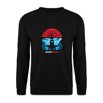 Occupy Mars Rekete Plant Cultivation Planet - Unisex Sweatshirt - black - Front - Alina (178cm) & Michal (187cm)