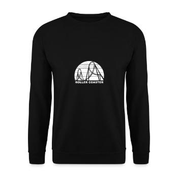 retro roller coaster for adrenaline junkies - Unisex Sweatshirt - black - Front - Alina (178cm) & Michal (187cm)